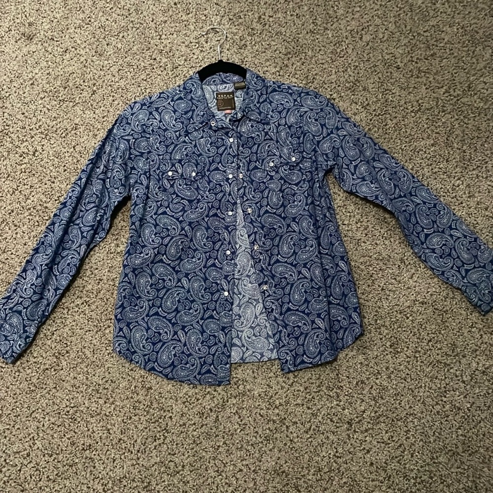 Girls size XL roper long sleeve button down shirt
